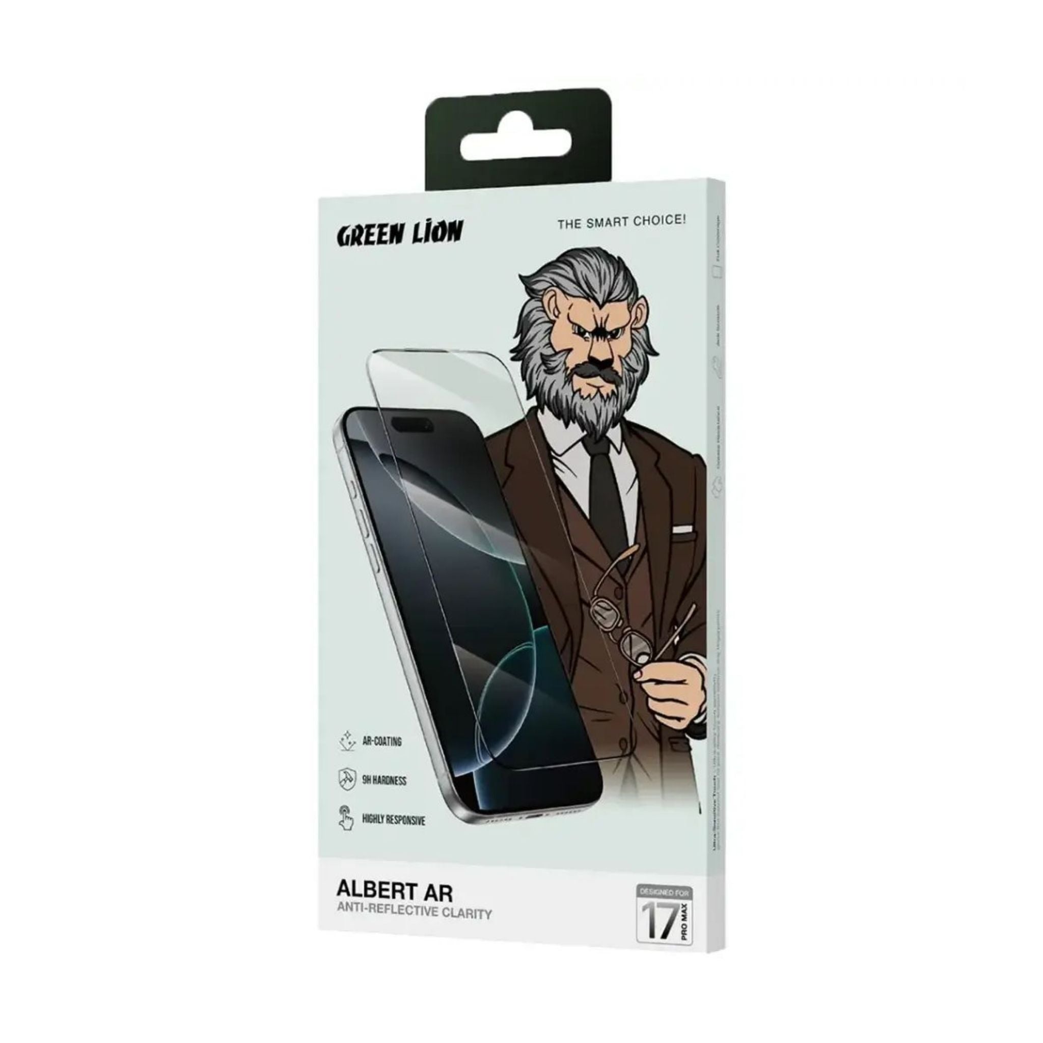 Green Lion Albert AR Screen Protector for iPhone 17 Pro Max - Clear