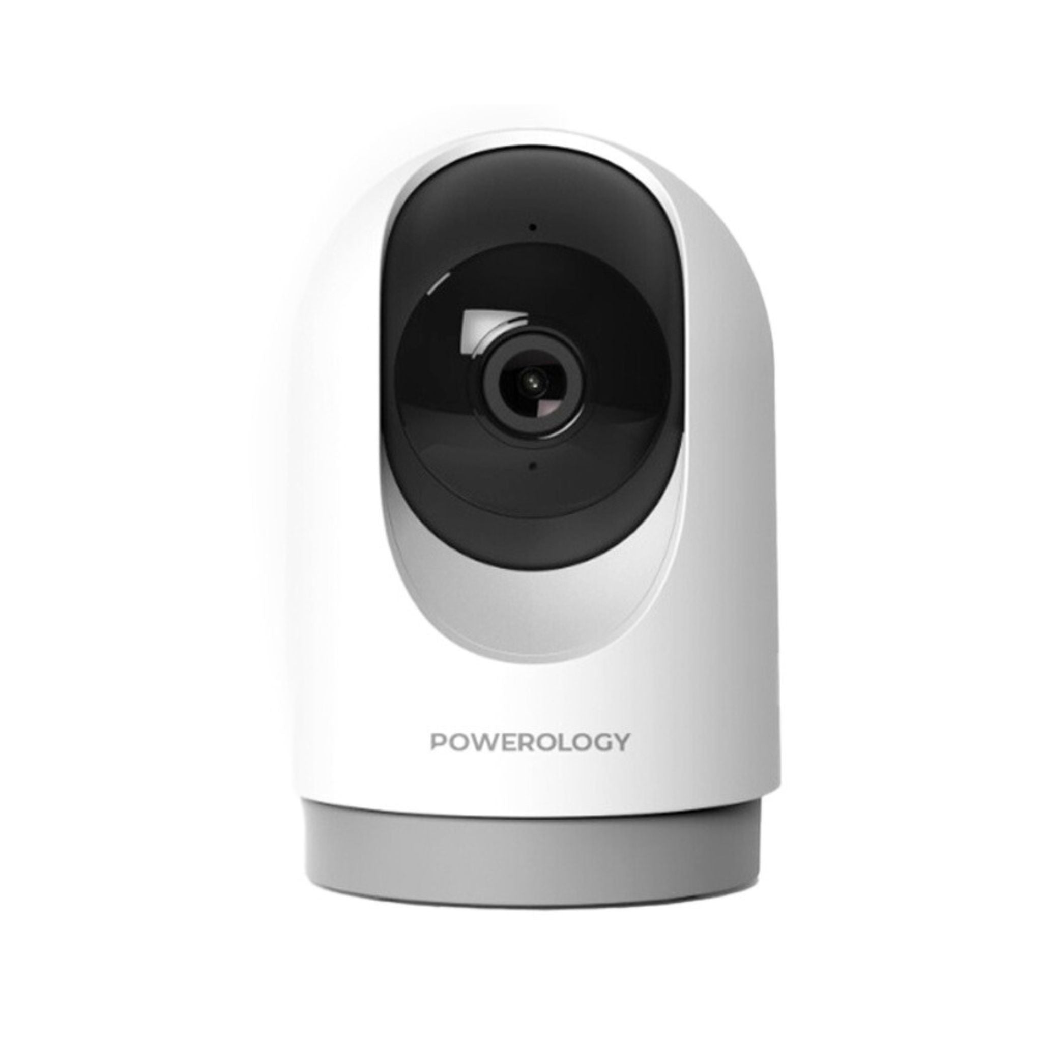 Powerology Indoor PTZ Smart Camera, 3MP 2304×1296 Resolution, Pan & Tilt Control, Human Detection, Motion Sensor, Two-Way Audio, Night Vision 8–10m, 2.4GHz Wi-Fi, TF Card Support up to 256GB, Android & iOS Compatible – White