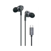 Porodo Soundtec Stereo Earphones, TPE + Metal + ABS Material, Type-C Connection, 1.2m Cable Length, High-Clarity Mic, Crisp Audio - Black