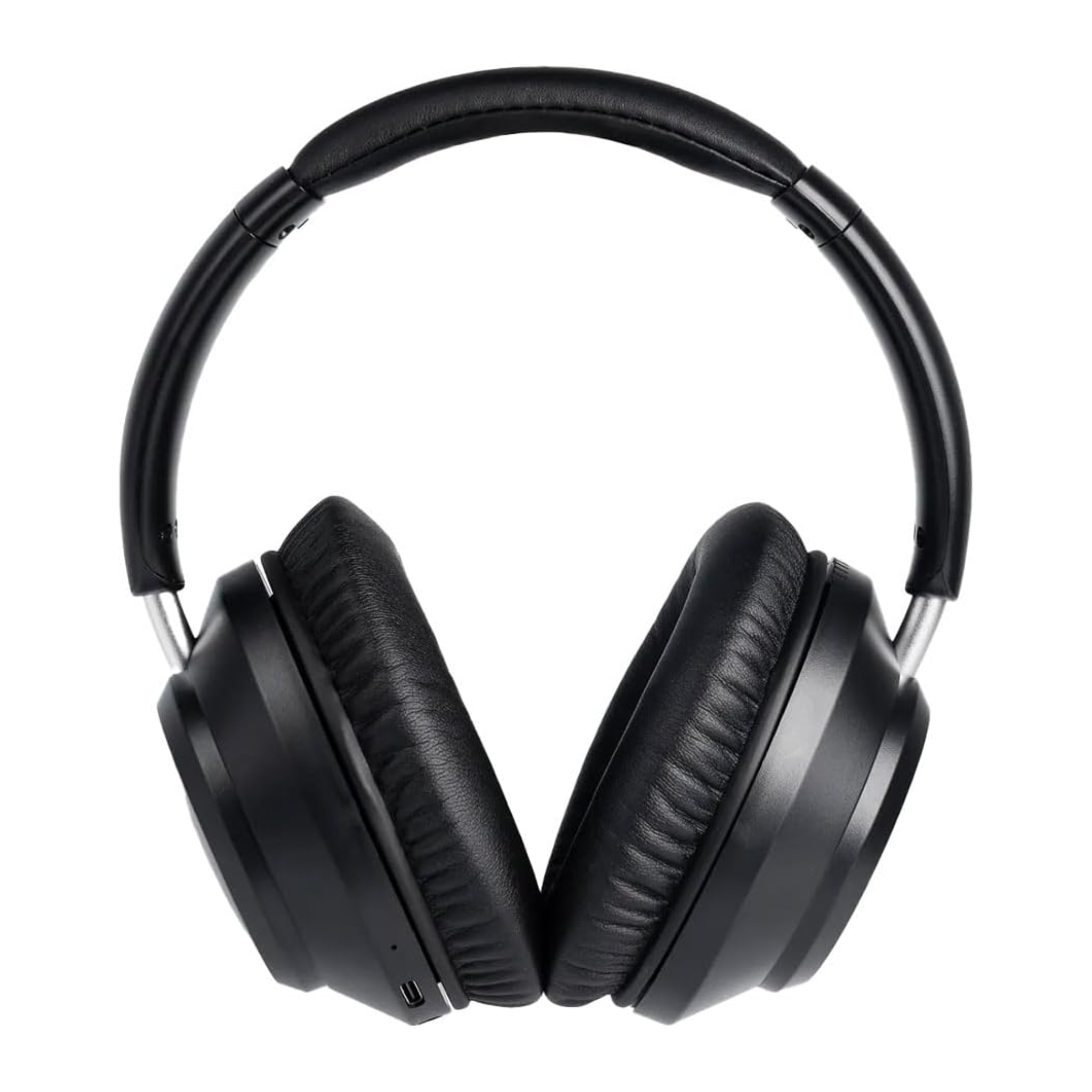 Green Lion Santiago Wireless Headphones, Active Noise Cancellation, 10m Working Distance, 2.5hrs Charging Time, 24hrs Play time, 5.3 Bluetooth, Aux - Black