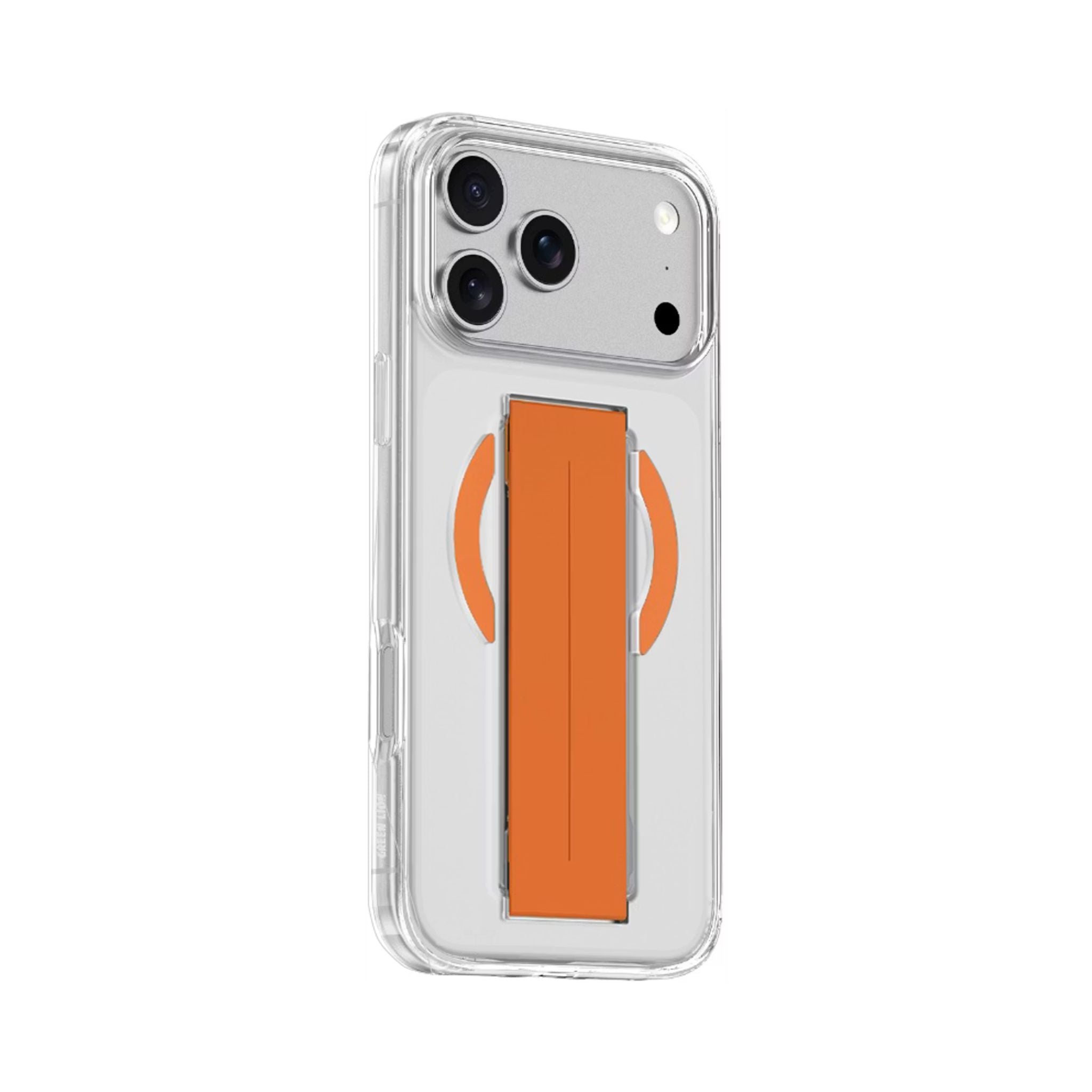 Green Lion MagSafe Grip Case for iPhone 17 Pro Max, Anti-Scratch, Camera Protection, Screen Protection, Anti-Yellowing Clarity, Comfortable Grip, Military-Grade Guard - Orange Titanium