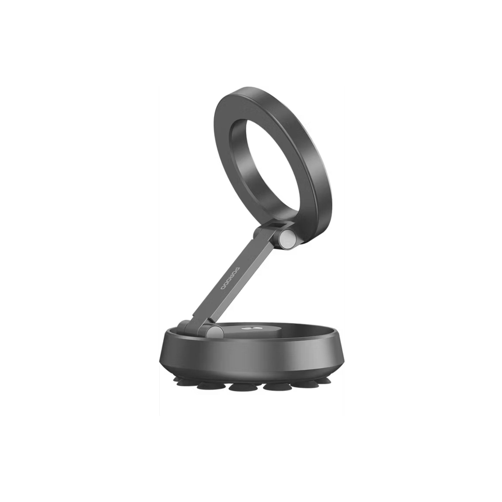 Porodo MagSafe Multi-Purpose Silicone Suction Phone Holder, Lightweight, Folding Design, 17 × N54 Magnets, 2000g Holding Force - Gray