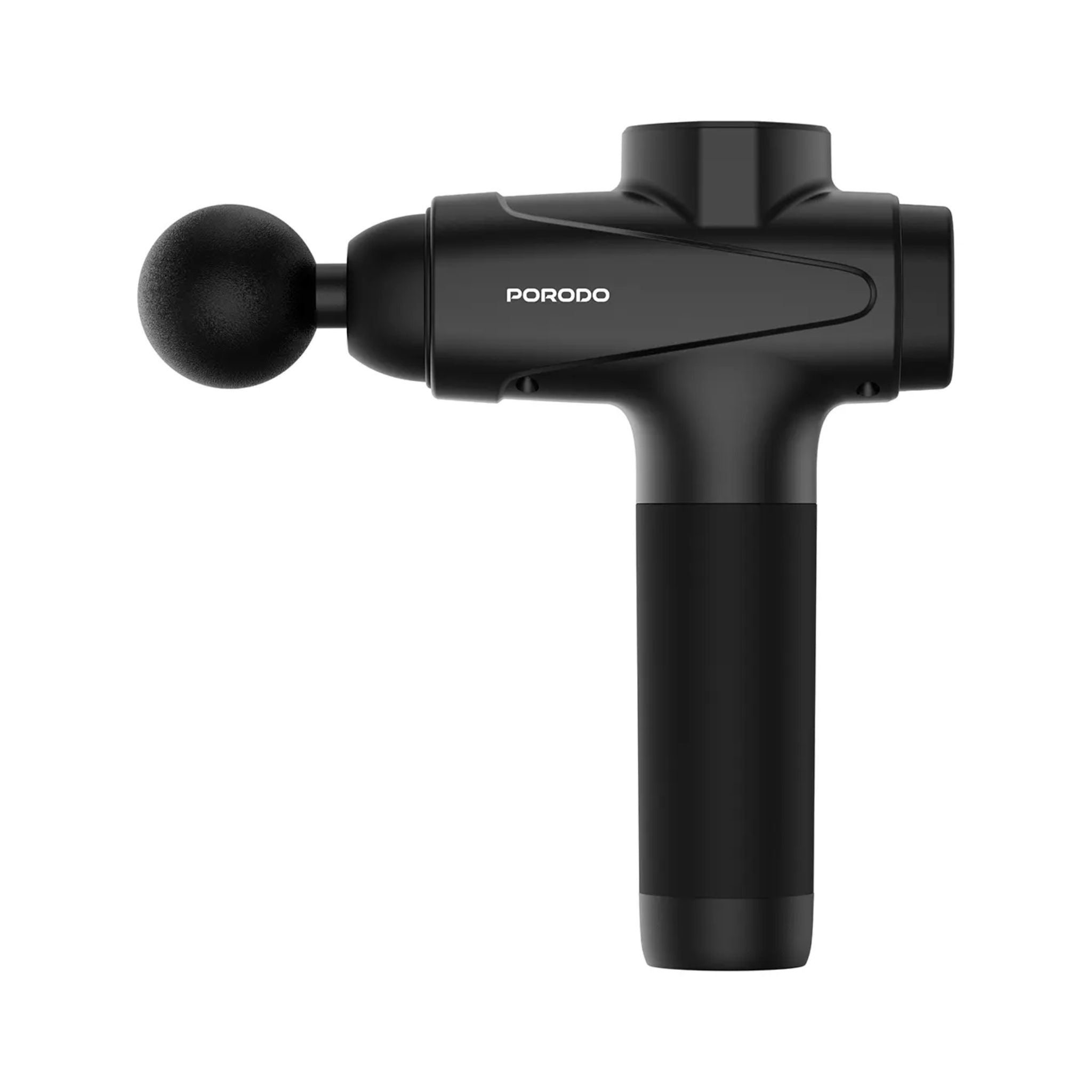 Porodo Multi-Head Deep Tissue Massage Gun with 6 Interchangeable Heads, 30 Speed Levels, LCD Touch Display, Type-C Fast Charging, 1500mAh Battery, Low Noise 55dB