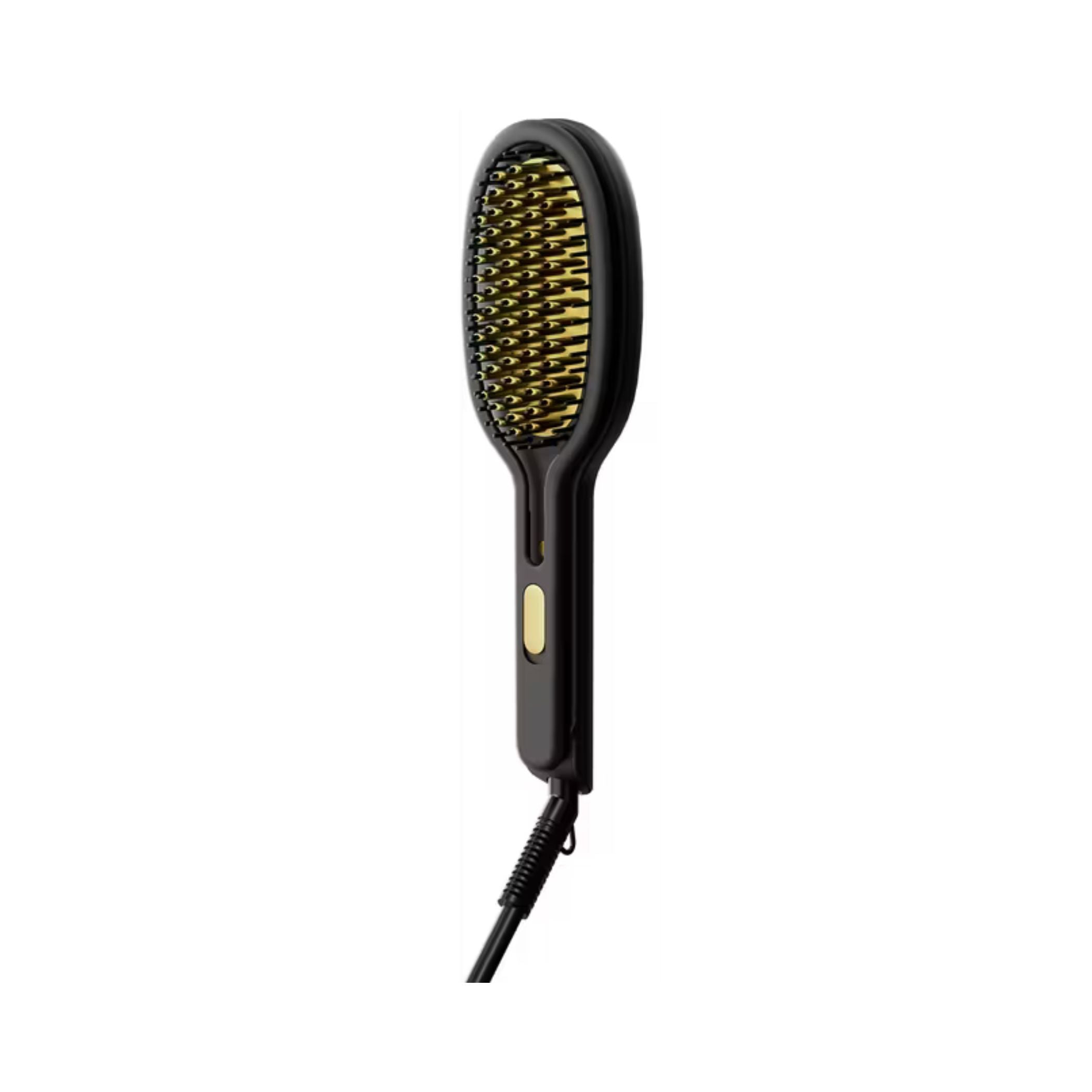 Porodo Lifestyle Ceramic Hair Straightener with 4 Adjustable Temperature Control, 70W Rated Power, PTC Fast Heating, Safety Auto Shut-Off, 360°Swivel Cord, 1.8m UK 3-Pin Plug - Black / Gold