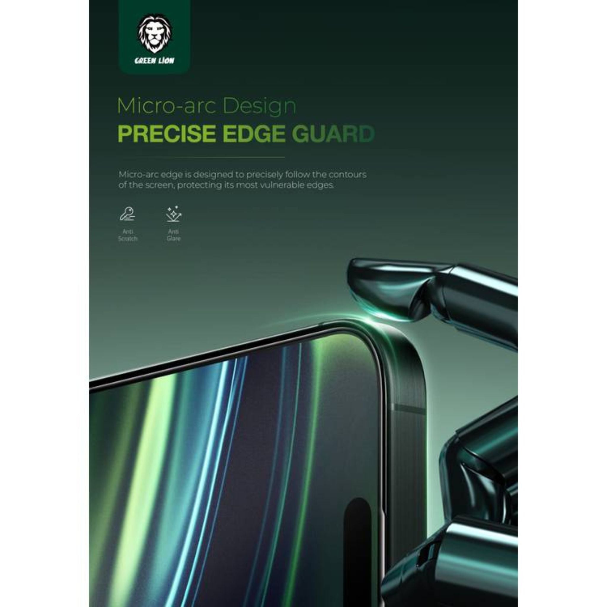 Green Lion 3D Silicone Plus Advanced Privacy Edge Glass for iPhone 16 Plus, Crystal Clear, Bubble Free, Anti Scratch, Highly Responsive, Anti Fingerprint, Grease Resistance - Black