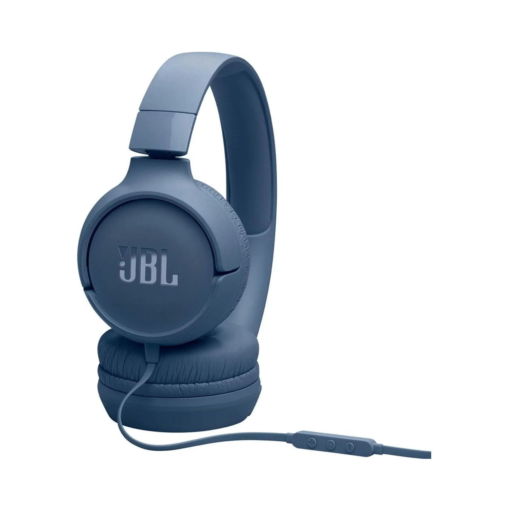 JBL Tune 520C USB-C Wired Headphones, 32mm Driver, Built-in Mic, Hands Free Call, Voice Assistant integration, Foldable, 3 Button Remote, Hi-Res Audio, JBL Pure Bass Sound, Comfort-Blue