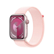 Apple Watch Series 9 GPS 45mm Pink Aluminum Case with Light Pink Sport Loop