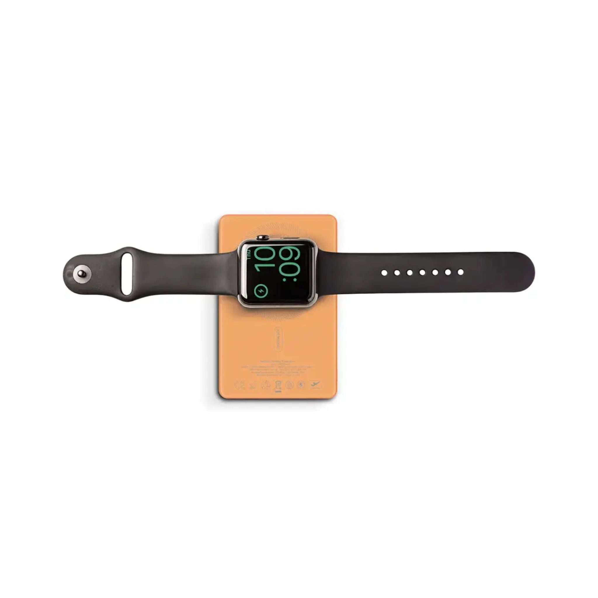 Powerology MagVolt 10000mAh Power Bank, 2.5W Watch Output, Up to 15W Phone Output, 20W Power Delivery, Ultra-Slim Design, Smart TFT Display, N54 MagSafe Compatible - Orange