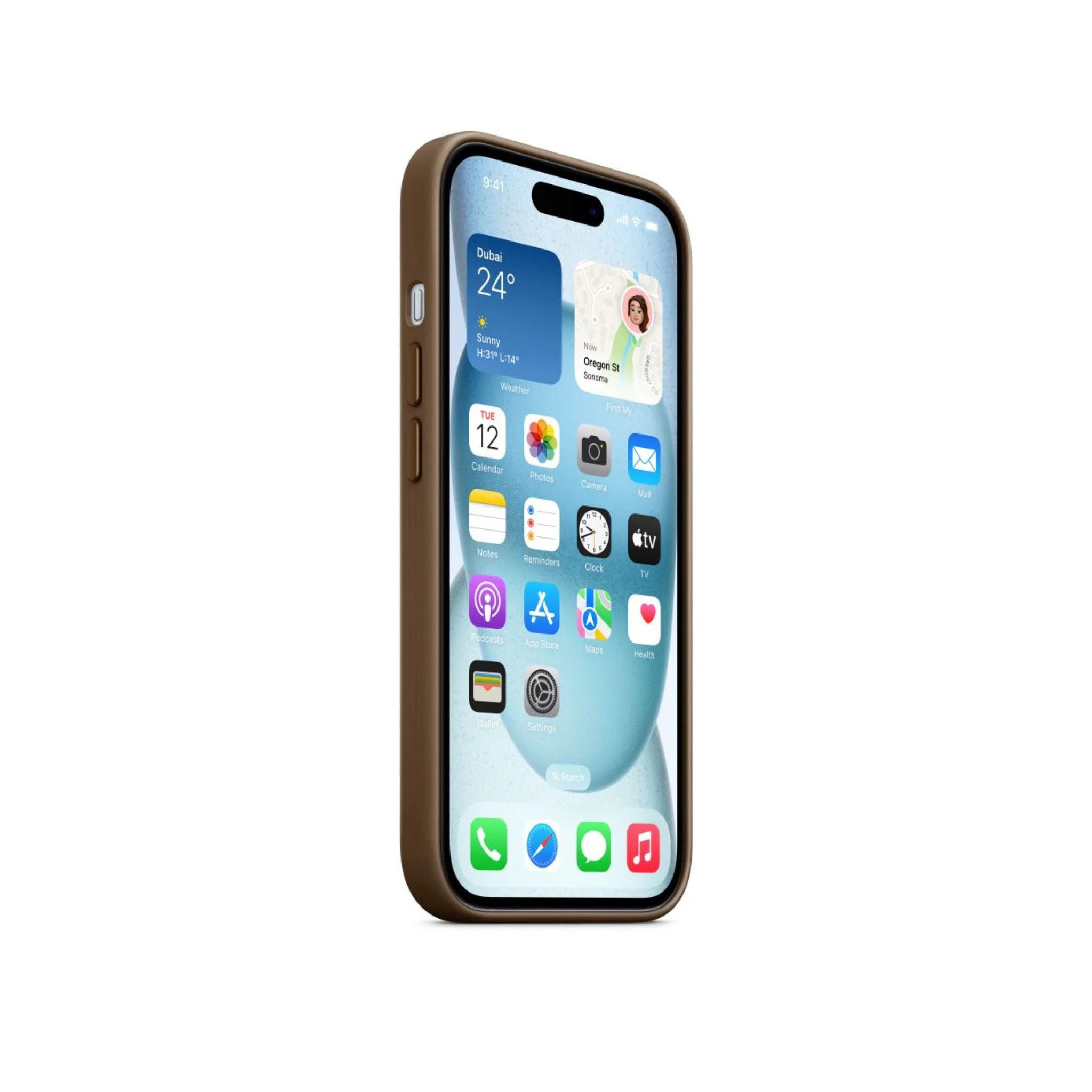 Apple iPhone 15 FineWoven Case with MagSafe -Taupe