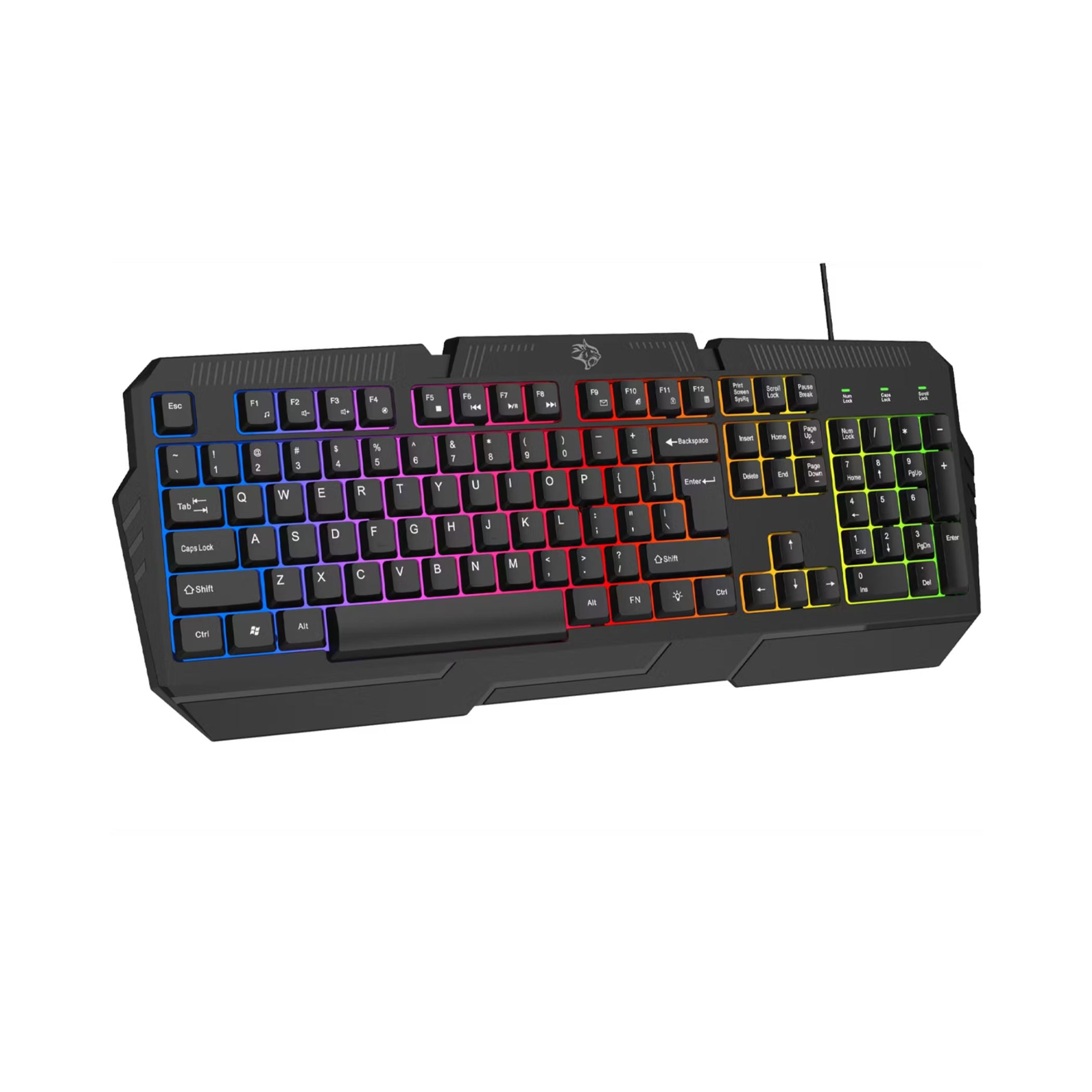 Porodo Gaming 4 in 1 Gaming Kit with Keyboard, Head phone, Mouse and Mouse Pad, Windows and Linux Compatibility, 13 RGB Light Mode - Black
