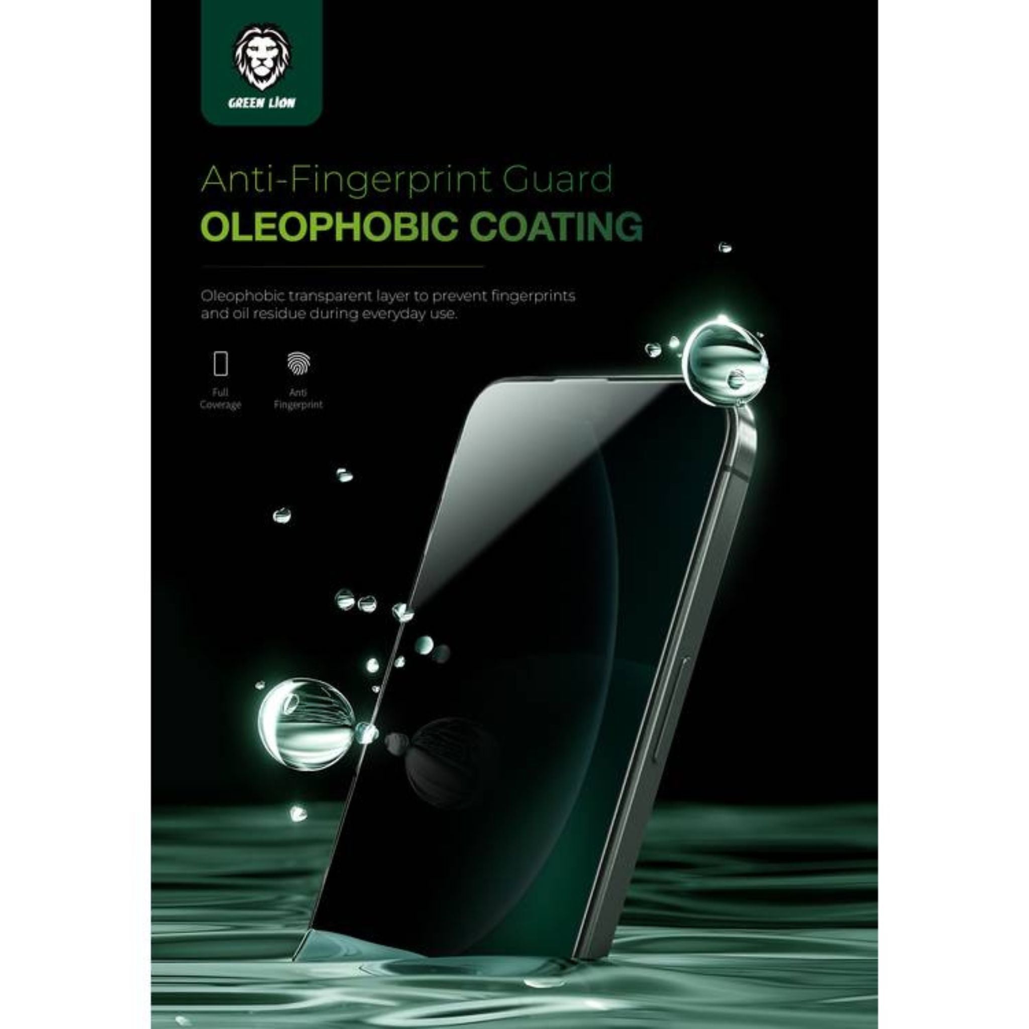 Green Lion 9H Steve Privacy Full Glass Screen Protector for iPhone 16 Plus, Anti-Scratch, Side View Blocking, Highly Responsive, Grease Resistance, Anti-Fingerprint - Black
