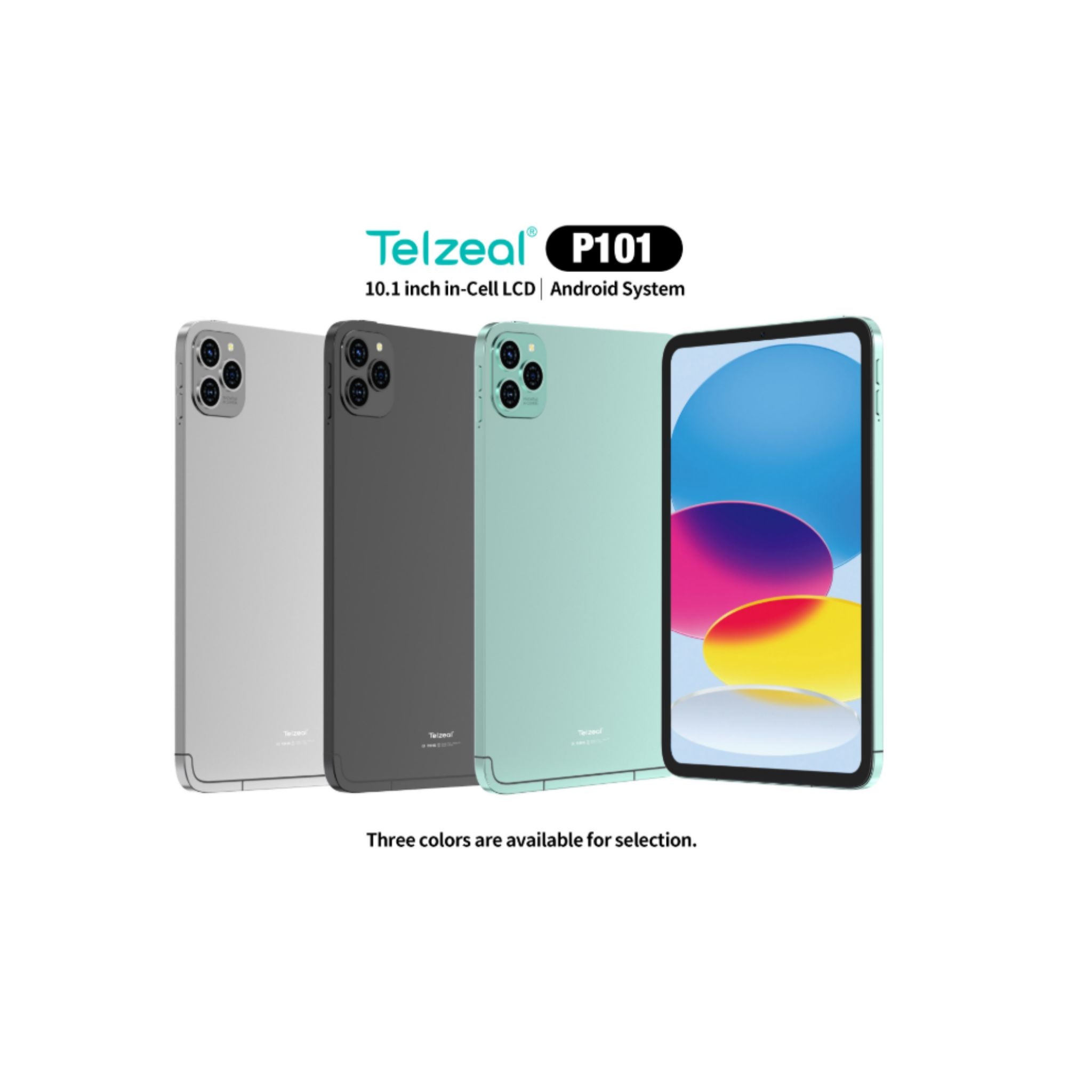 Telzeal P101 ,10.1 Inch Android 13 Tablet with 5G WiFi and Dual SIM 8GB RAM 512GB ROM 8000 mAh High Capacity Battery Wireless Keyboard and Mouse Green