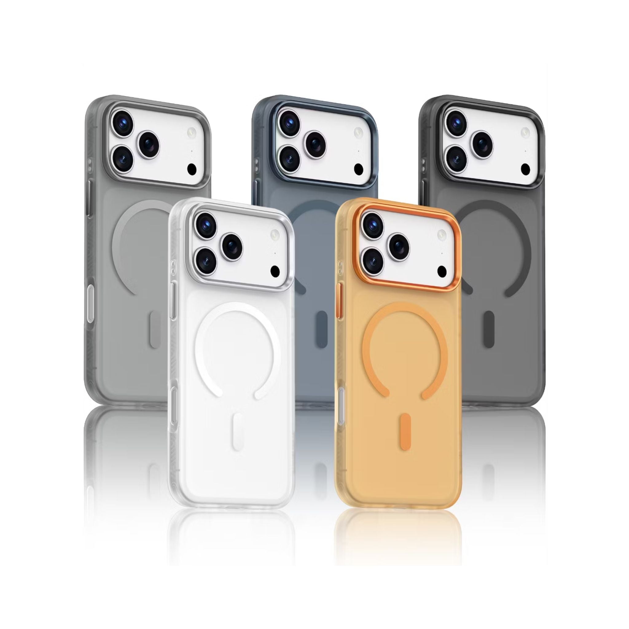 Green Lion Matte MagSafe X Case for iPhone 17 Pro, Comfortable Grip, Anti-Scratch, Metal Buttons, Anti-Fingerprint, Drop Protection, Camera Protection - Silver Titanium