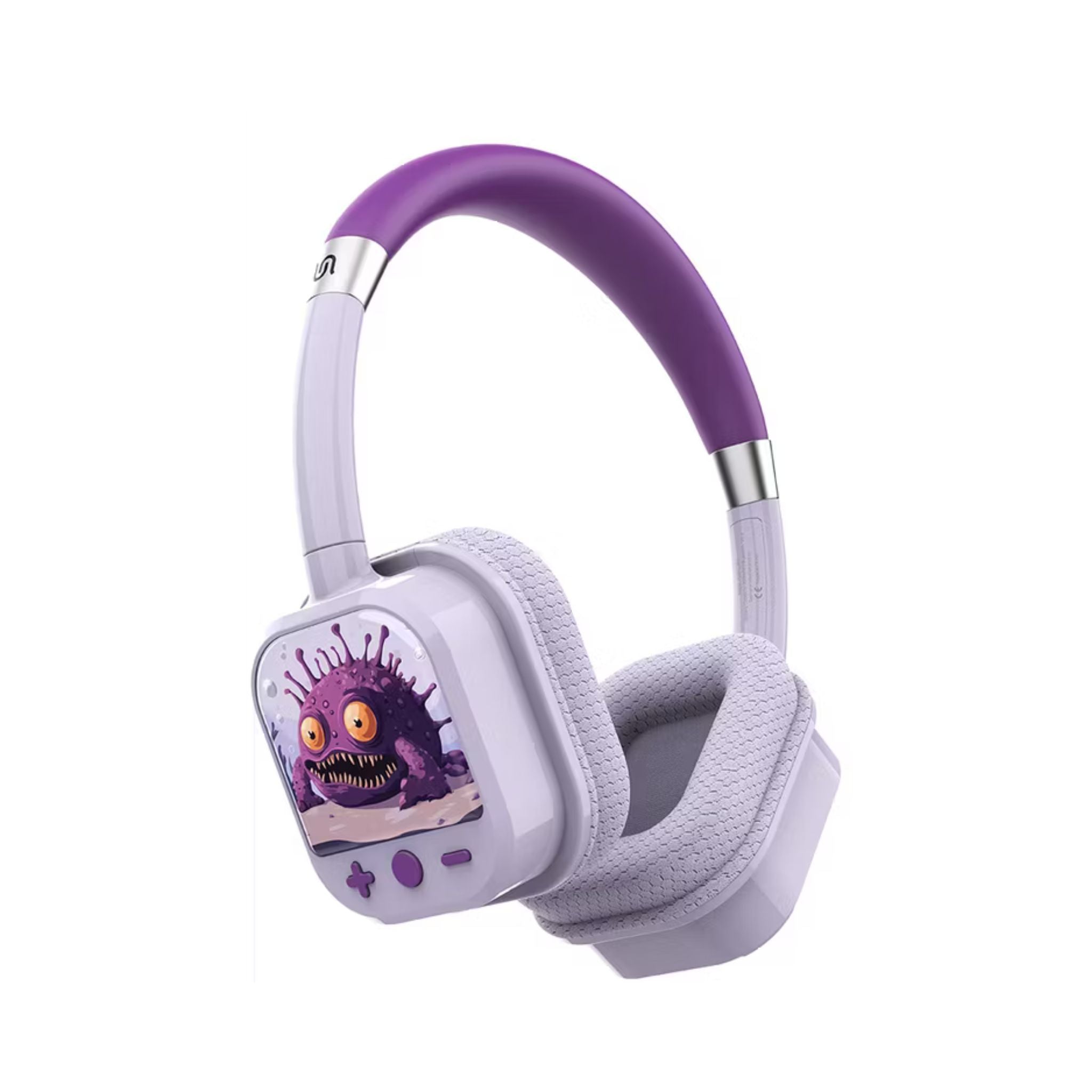 Porodo Soundtec Yotowave Kids Wireless Headphones with Comfortable & Breathable Cushion, 200mAh Battery, Up to 25 Hours Play Time, 40mm Speaker Size, Bluetooth Version 5.4, Recommended for Kids Aged 6+, Skin-Friendly Material, Safe Volume Limit - Purple