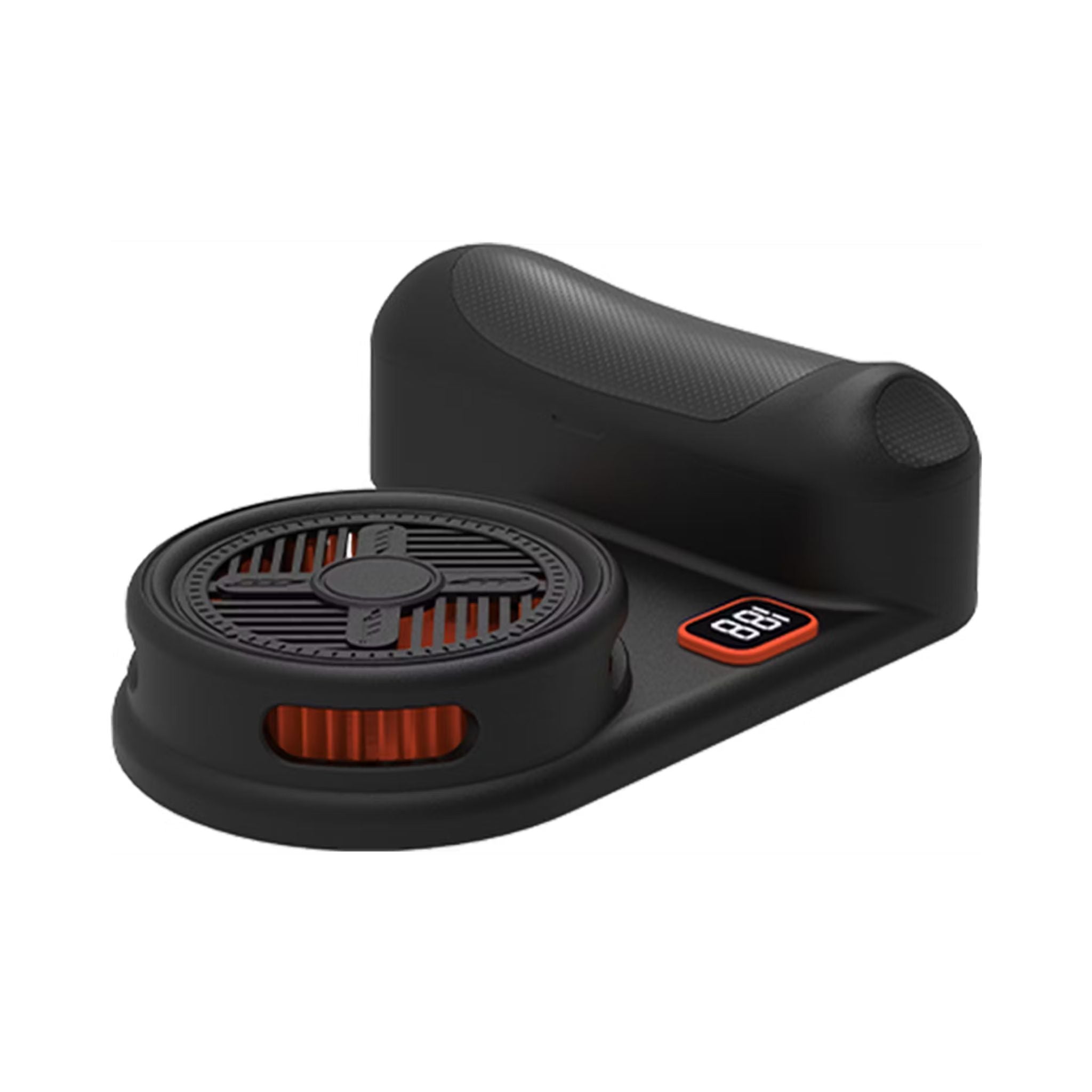 Porodo Gaming Arcticchill Magnetic Phone Cooler with Ultra-Quiet Fan, High Speed Fan, Slip-Resistant Design, 90 Minutes Working Time, 5000mAh Battery Capacity - Black / Orange