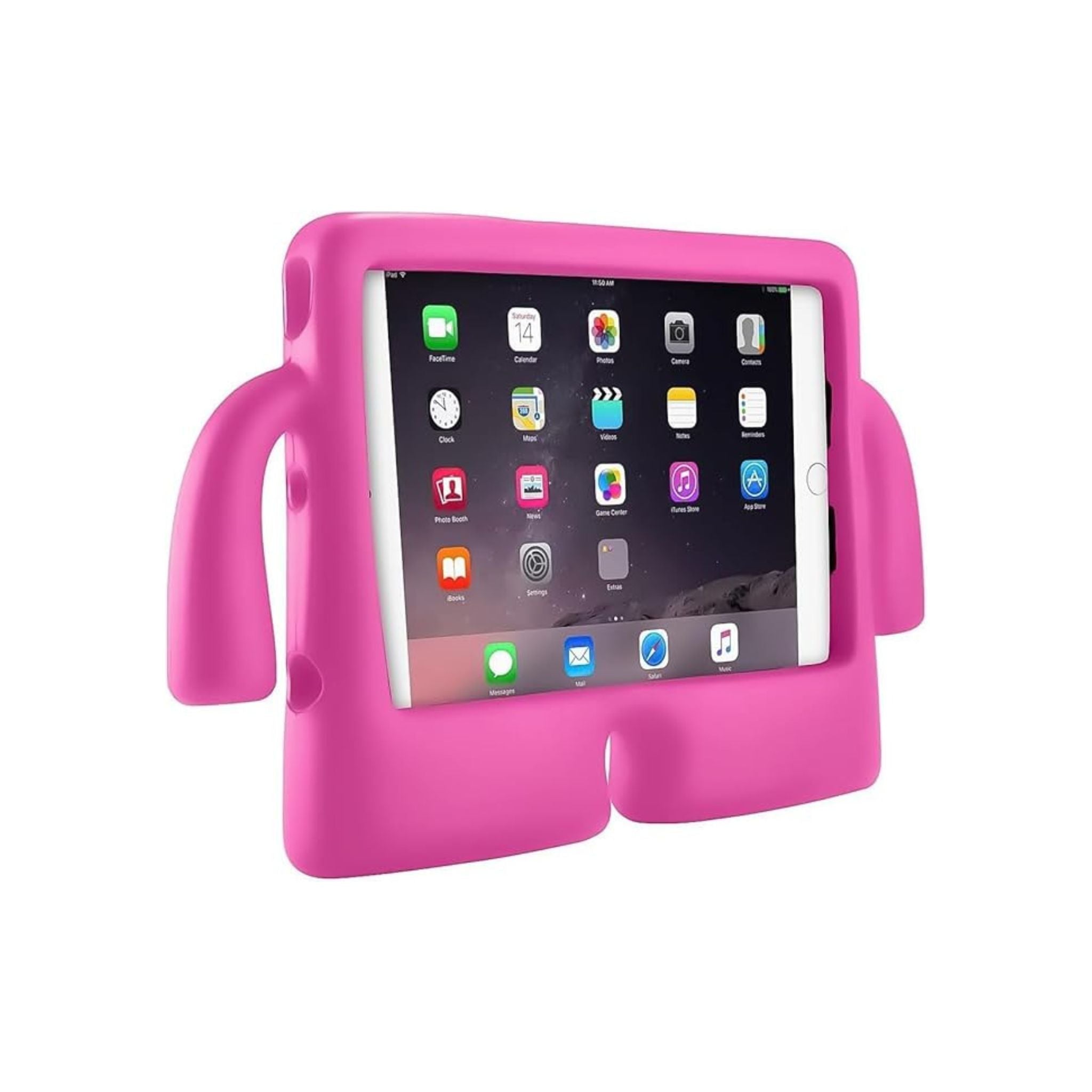 Kids Case Compatible with iPad 6th/5th Generation (9.7 Inch, 2018/2017 Model), iPad Air 2 & 1, iPad Pro 9.7 Inch 2016 Case, Rugged Shockproof Case for Boys Girls -Dark Pink