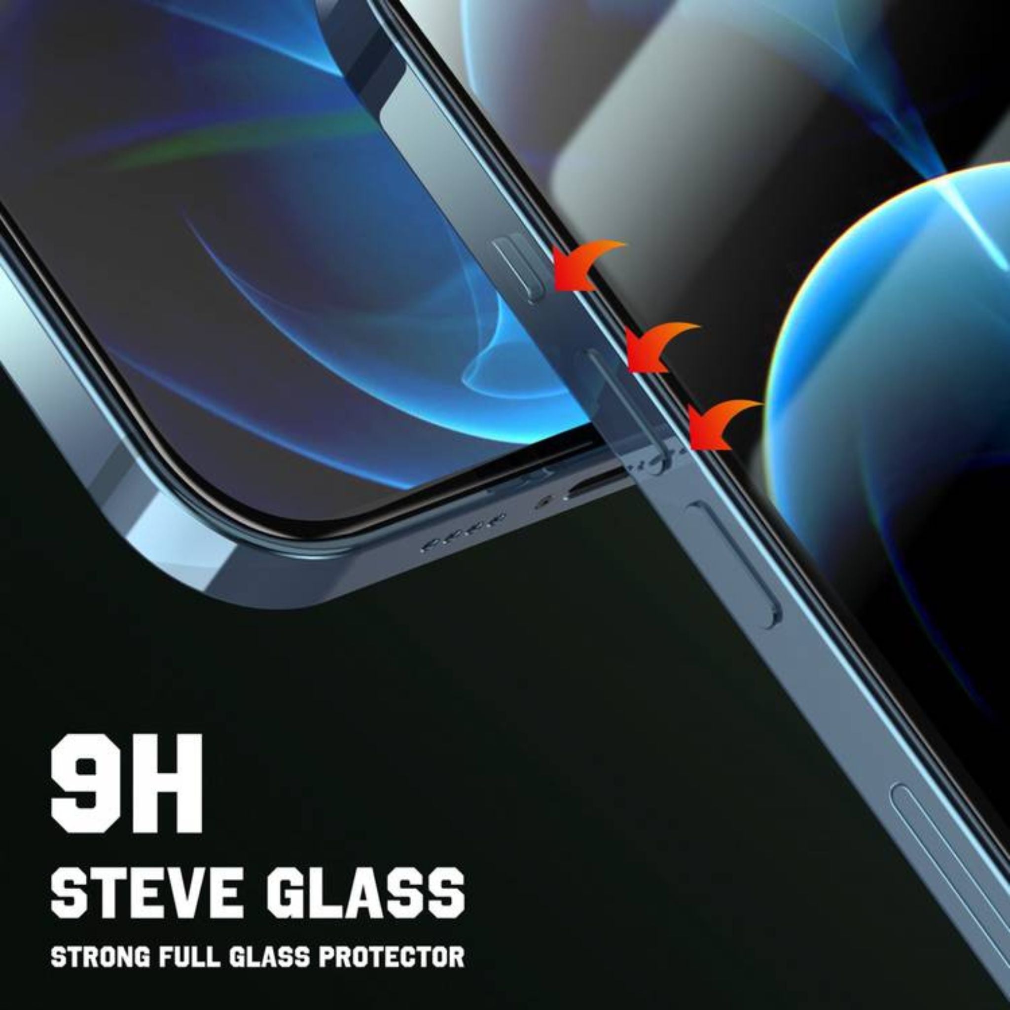 Green Lion 9H Steve HD Glass Protector for iPhone 12 Pro Max ( 6.7" ), Anti Scratch & Anti-Finger Print, Highly Responsive, Grease Resistance, Bubble Free - Clear
