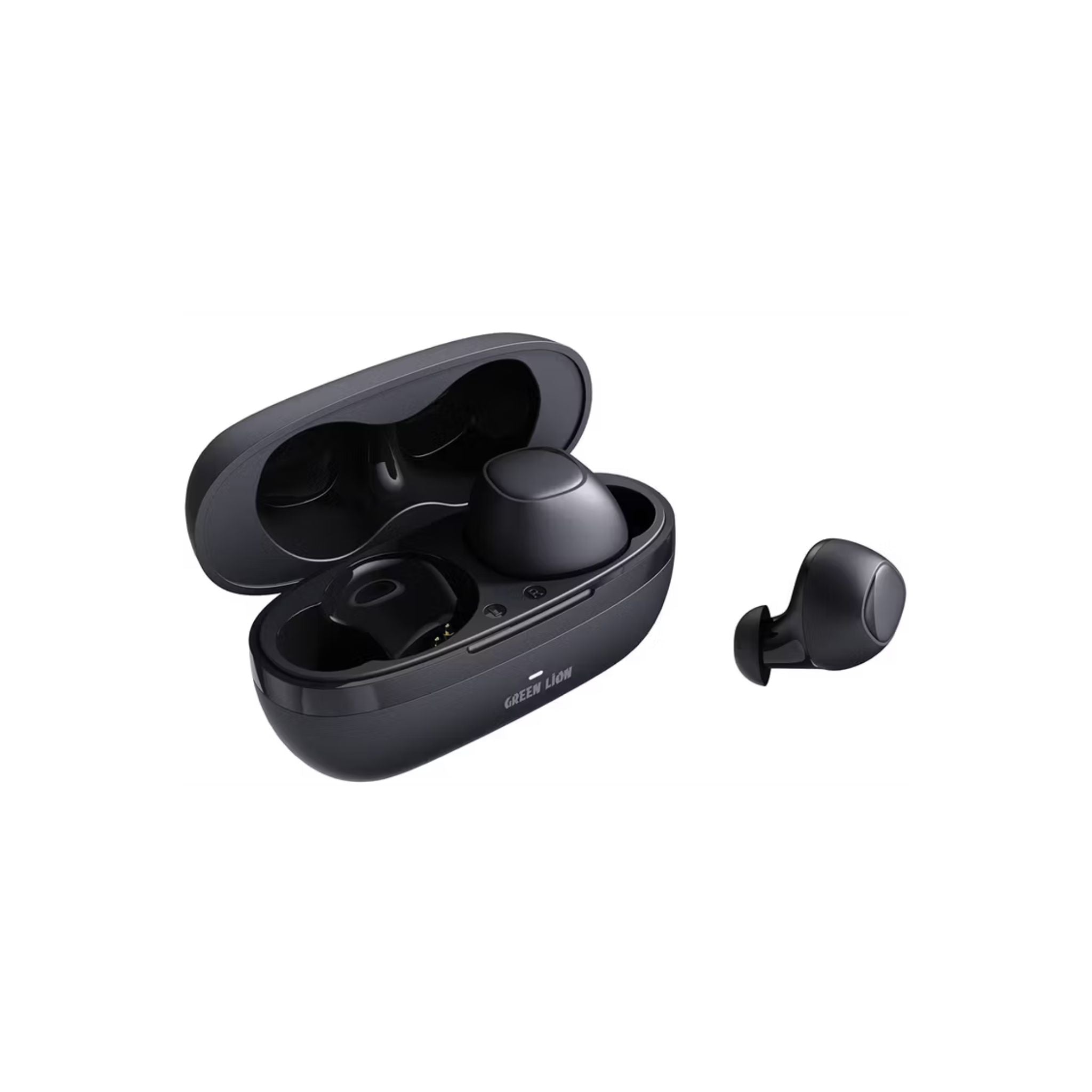 Green Lion Kaprun True Wireless Earbuds with Environmental Noise Cancellation, Up to 7 Hours of Playtime, 5.3 Bluetooth Version, IPX4 Waterproof, In-Ear Design - Black