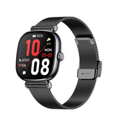 Green Lion Princess Smart Watch, 1.70" AMOLED Display, 336x336 Resolution, 1000 Nits Brightness, Bluetooth 5.2, Heart Rate & Blood Pressure Monitoring, IP68 Waterproof, Glossy Black