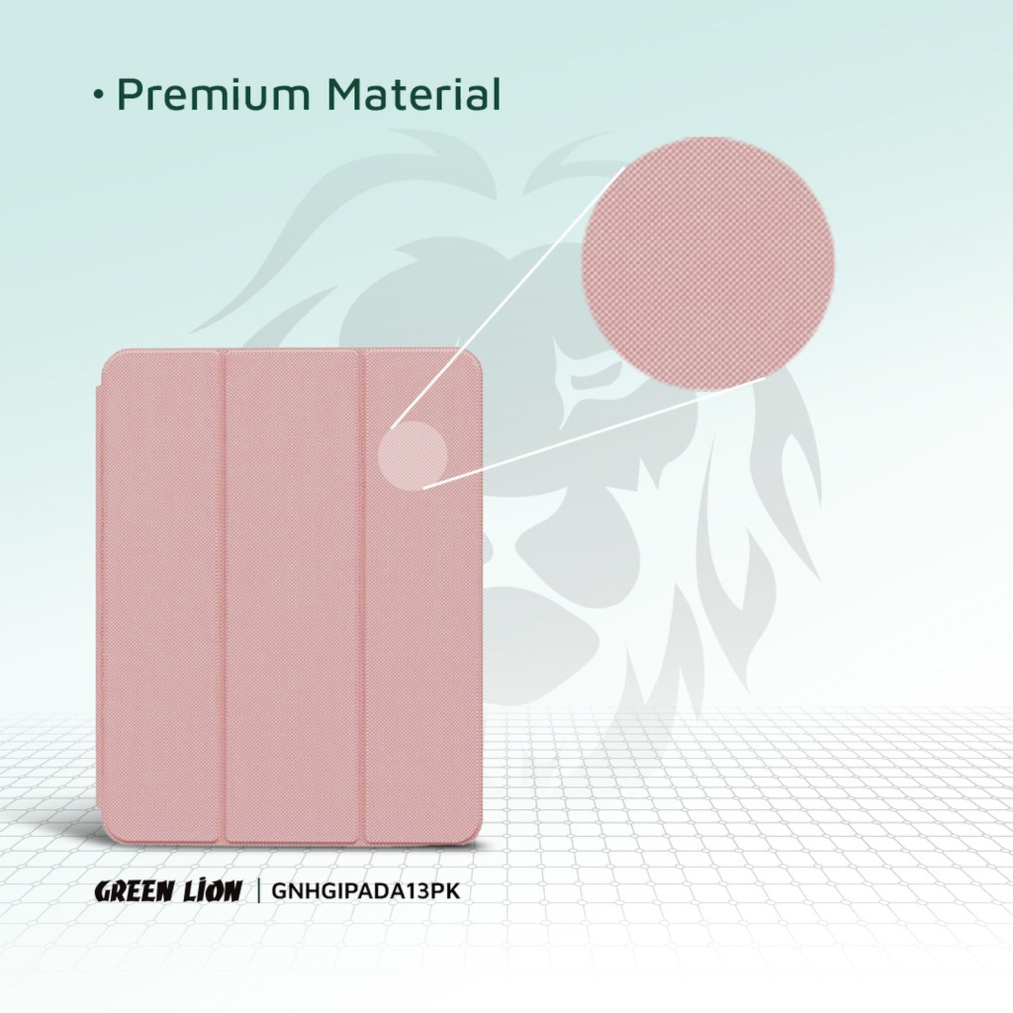 Green Lion Hogo Premium Case with Pencil Holder - Pink - iPad Air 13