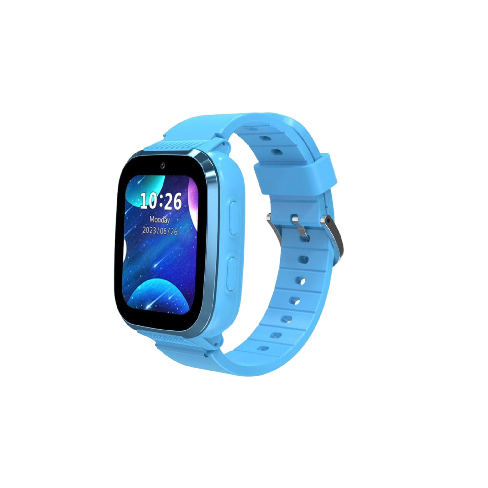 Porodo 4G Kids GPS 1.85 inches Smart Watch Junicare with Touch Display, 36 Hours Working Time, 3 Hours Charging Time, Video Calling - Blue
