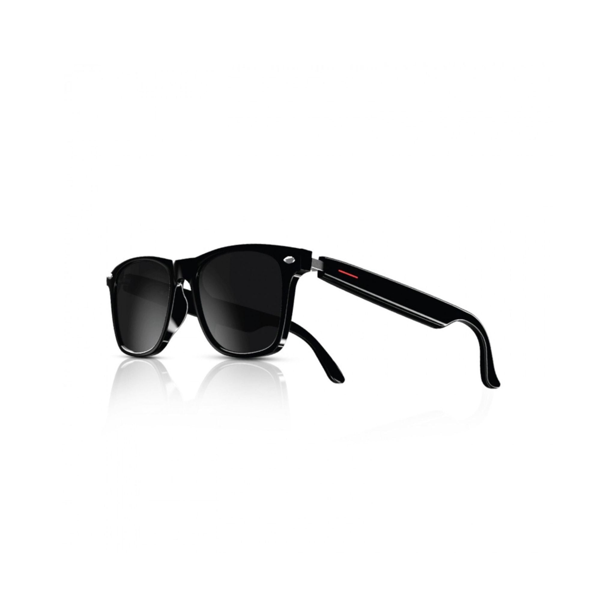Green Lion Paris 2 Smart Glass in black features Bluetooth 5.3 connectivity, 80mAh battery with 4–6 hours usage, 180-hour standby, 15m range, and 1.5-hour magnetic charging. It includes a built-in microphone, touch controls- Black