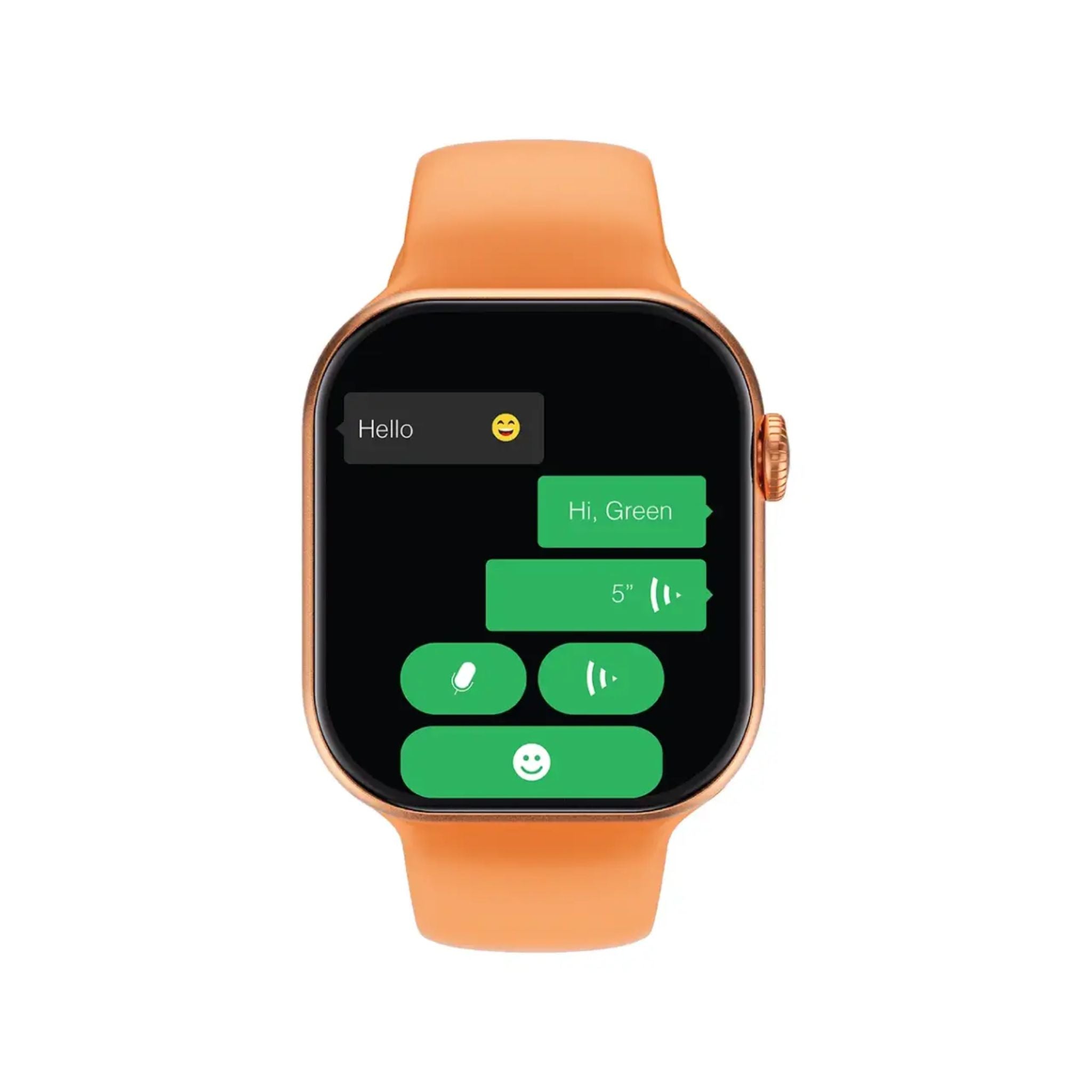 Green Lion Flex 46, 2.06'' IPS Smart Watch, Double Tap Function, WhatsApp Real-Time Reply, 10 Days Standby, Always-On Display, 3 Ai Assistants, Sports Mode, BT Call, Translation, Compass, Barometer, 250mAh Battery, IP54 Waterproof Smart Watch - Orange
