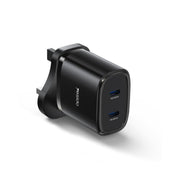 YC55 Yesido Dual Interface PD 20W Fast Charging Safe And Fast UK Triangle Charger Adapter With C To C Cable