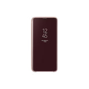 Smartphone with a reflective cover on a white background