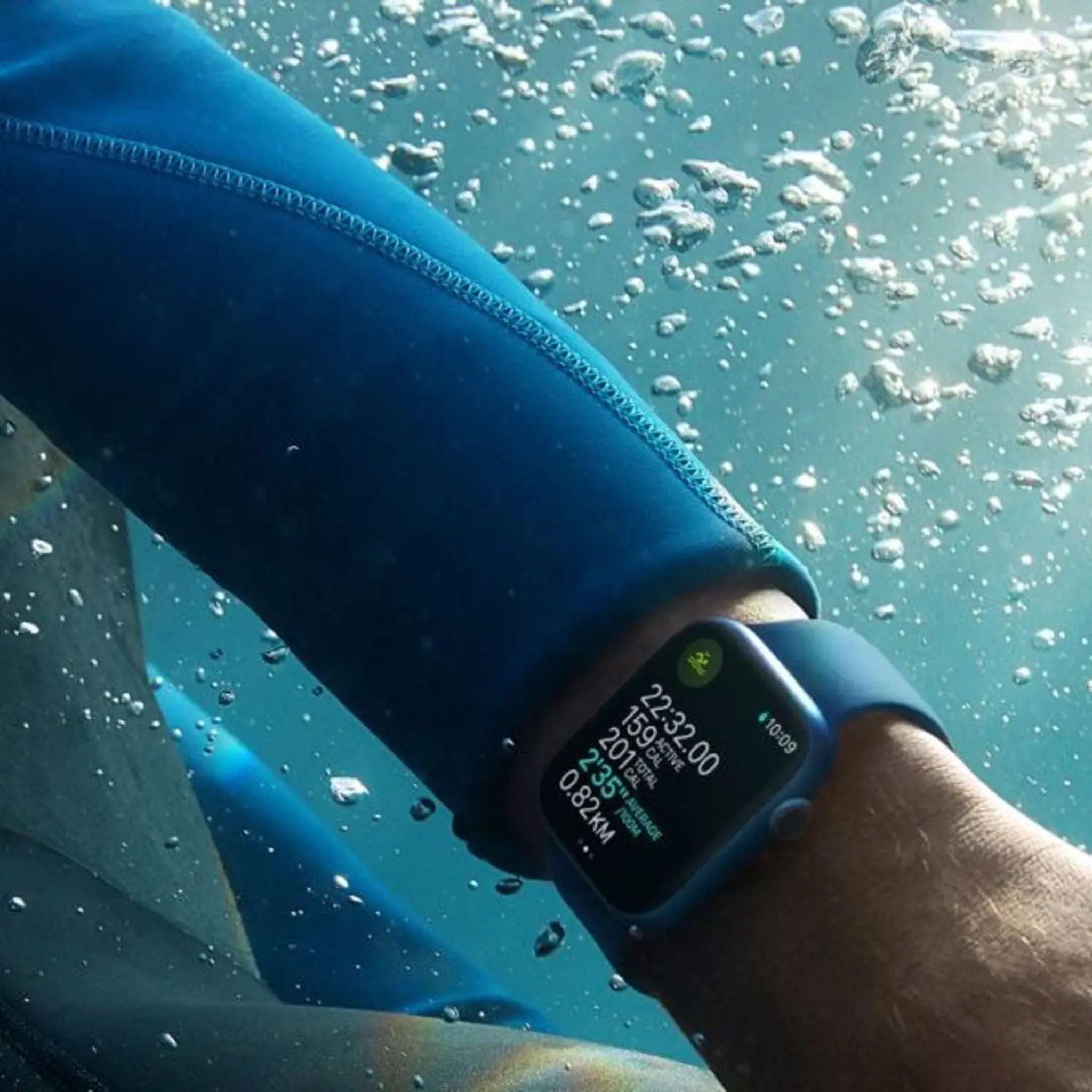 Apple Watch Series 7 (GPS, 41mm) Smart watch - Blue Aluminium Case with Abyss Blue Sport Band