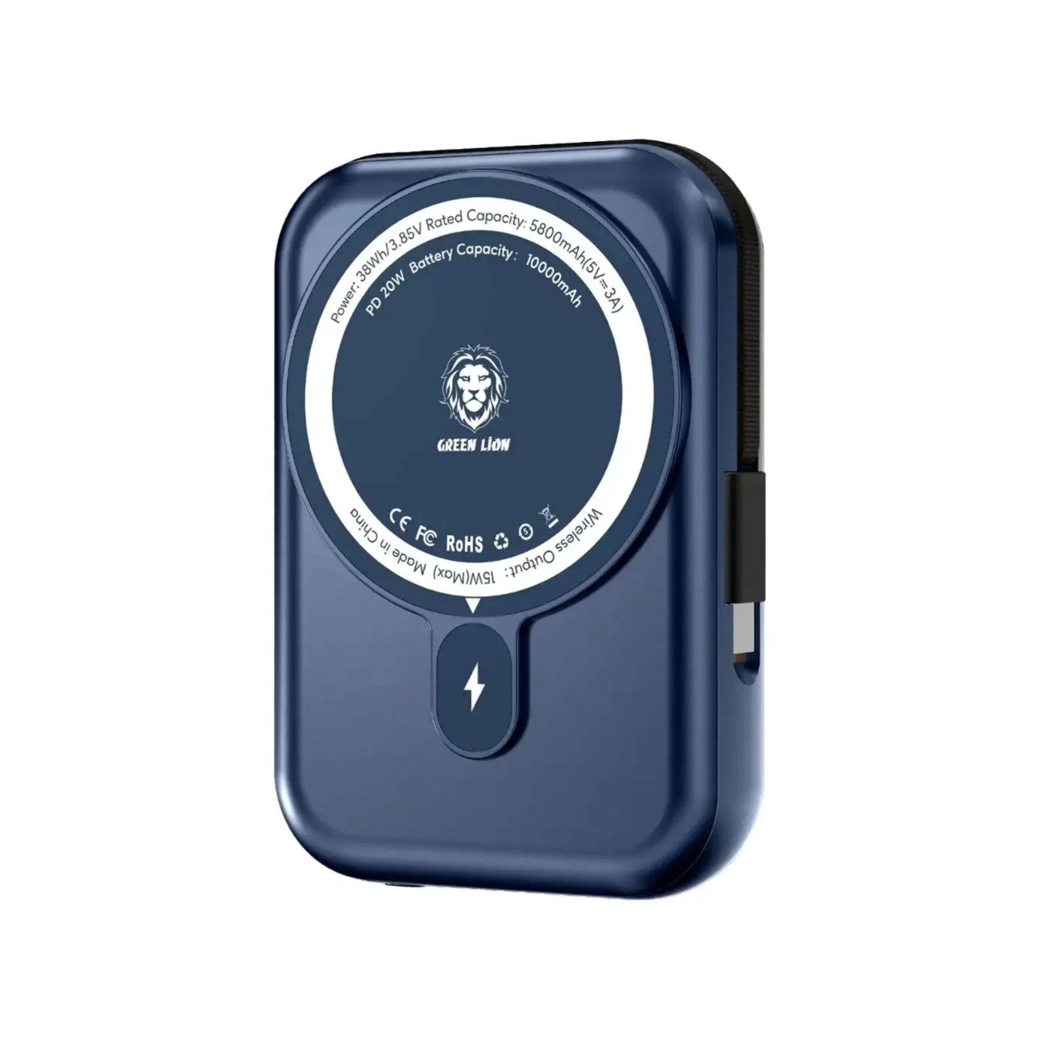Green Lion Monaco 10000mAh MagSafe Power Bank - Blue Titanium
