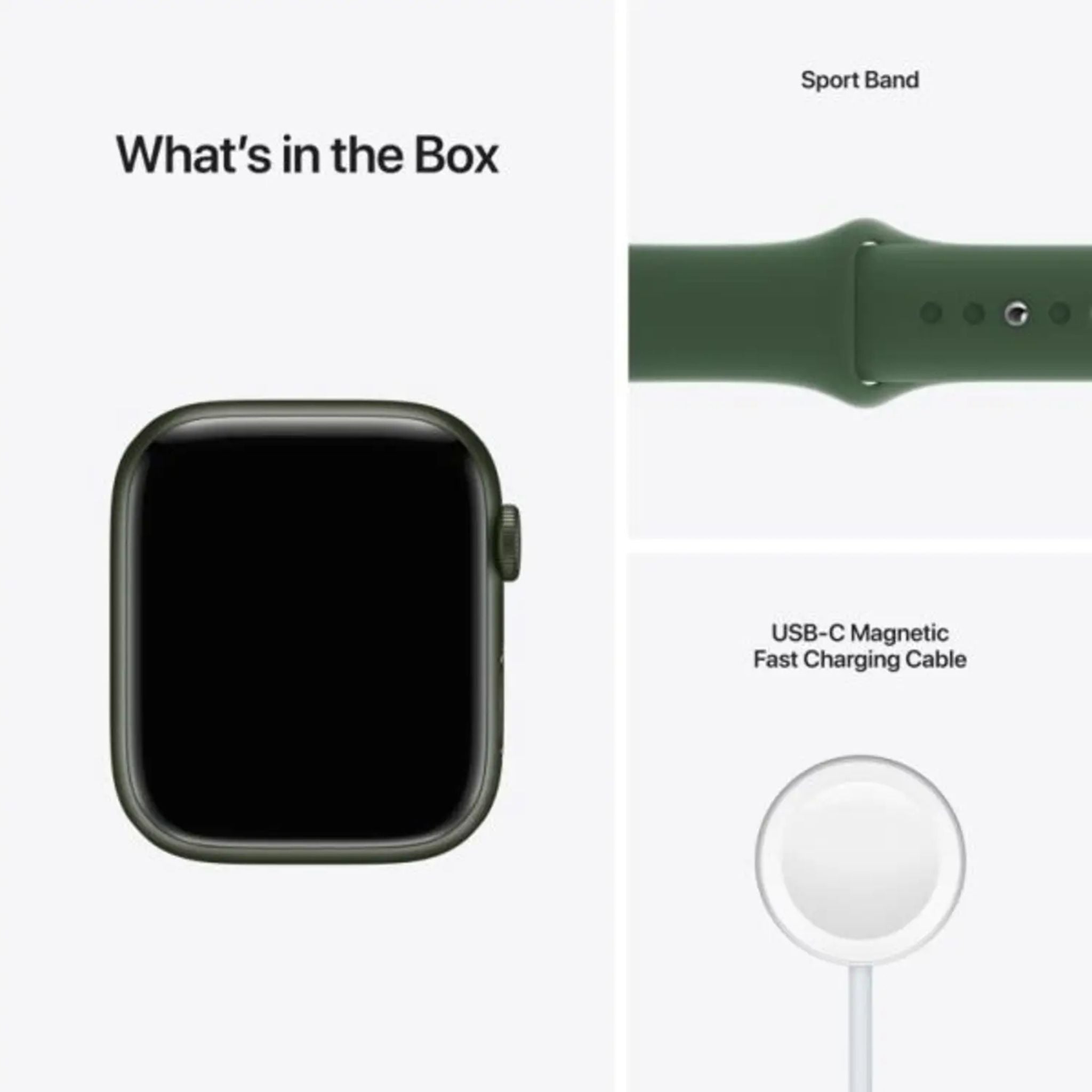 Apple Watch Series 7 GPS+ Cellular, 45mm Green Aluminium Case with Clover Sport Band