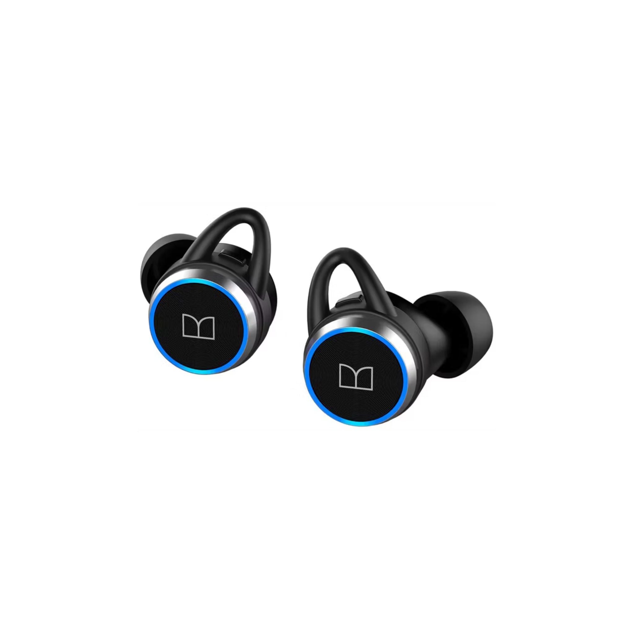 Monster Clarity 101 AirLinks Wireless Earbuds, Bluetooth Version 5.0, Type-C Charging Port, 360° Rotatable Charging Case, Touch Control, 60 Hours Battery Life - Black