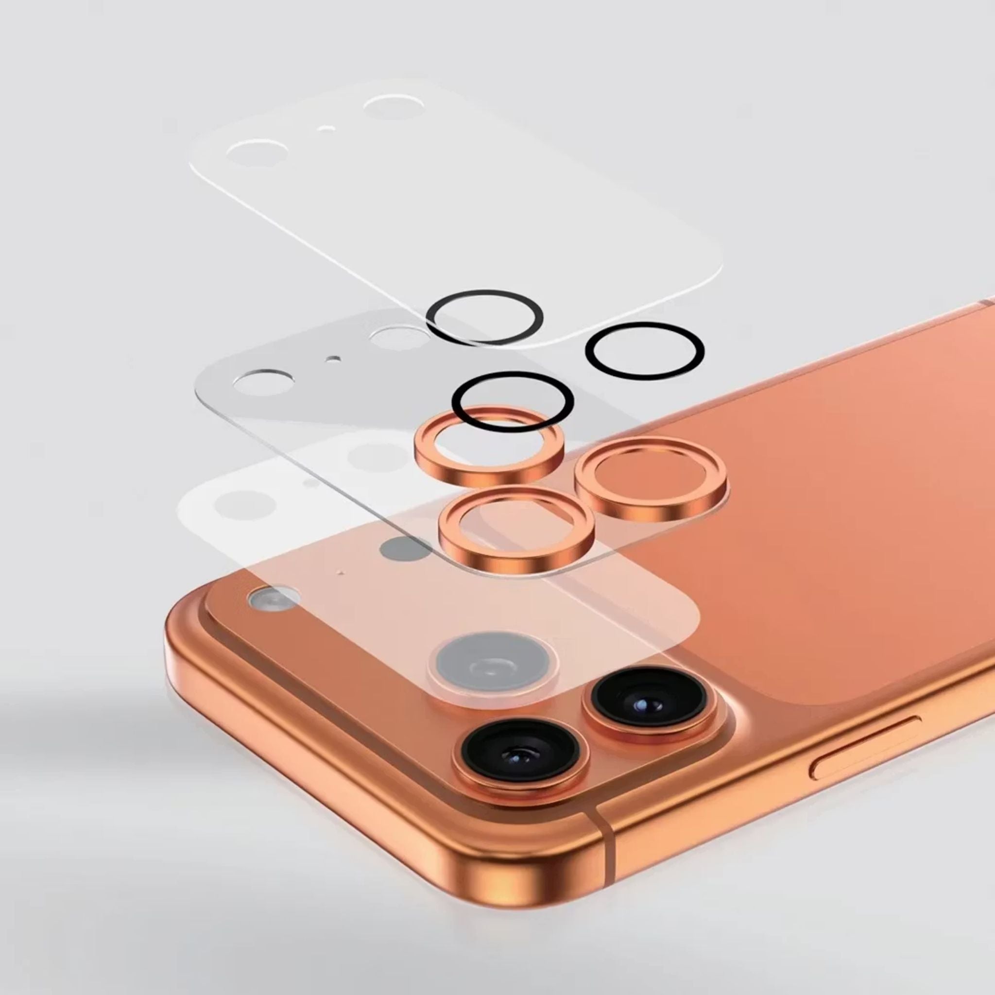 Green Lion Kanzen Camera Lens for iPhone 17 Pro, 9H Hardness, Easy to Apply, Anti Fingerprint, Bubble Free, Full Coverage, Ultra Clear Shooting, Impact Resistant, Ultra-Thin Base - Orange