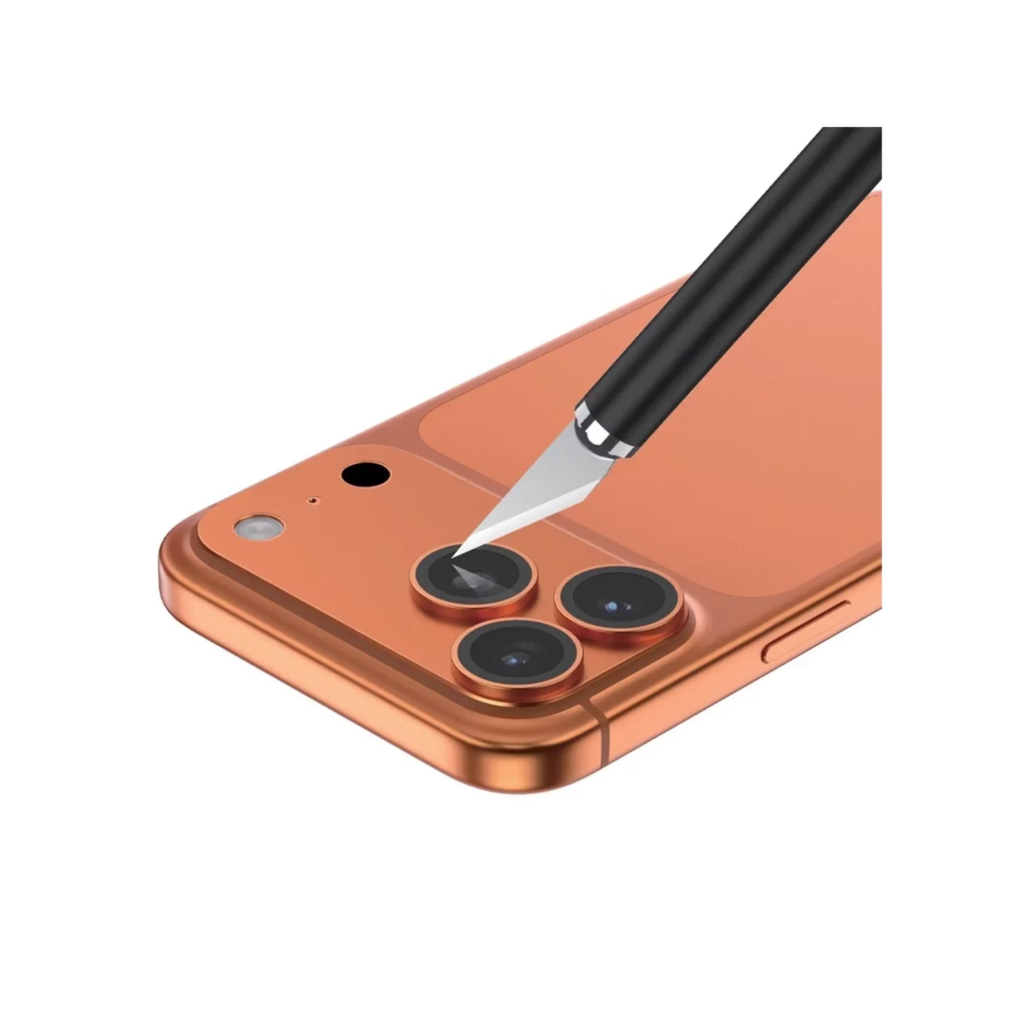 Green Lion Kanzen Camera Lens for iPhone 17 Pro, 9H Hardness, Easy to Apply, Anti Fingerprint, Bubble Free, Full Coverage, Ultra Clear Shooting, Impact Resistant, Ultra-Thin Base - Orange