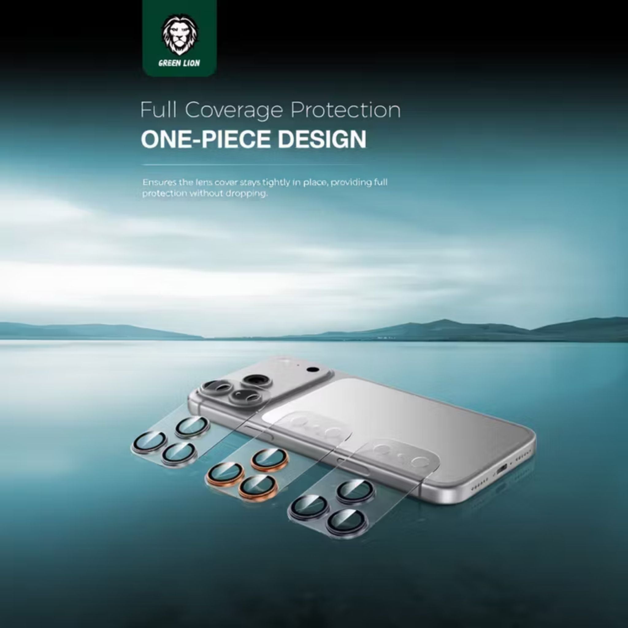 Green Lion Kanzen Camera Lens for iPhone 17 Pro Max, 9H Hardness, Easy to Apply, Anti Fingerprint, Bubble Free, Full Coverage, Ultra Clear Shooting, Impact Resistant, Ultra-Thin Base - Blue