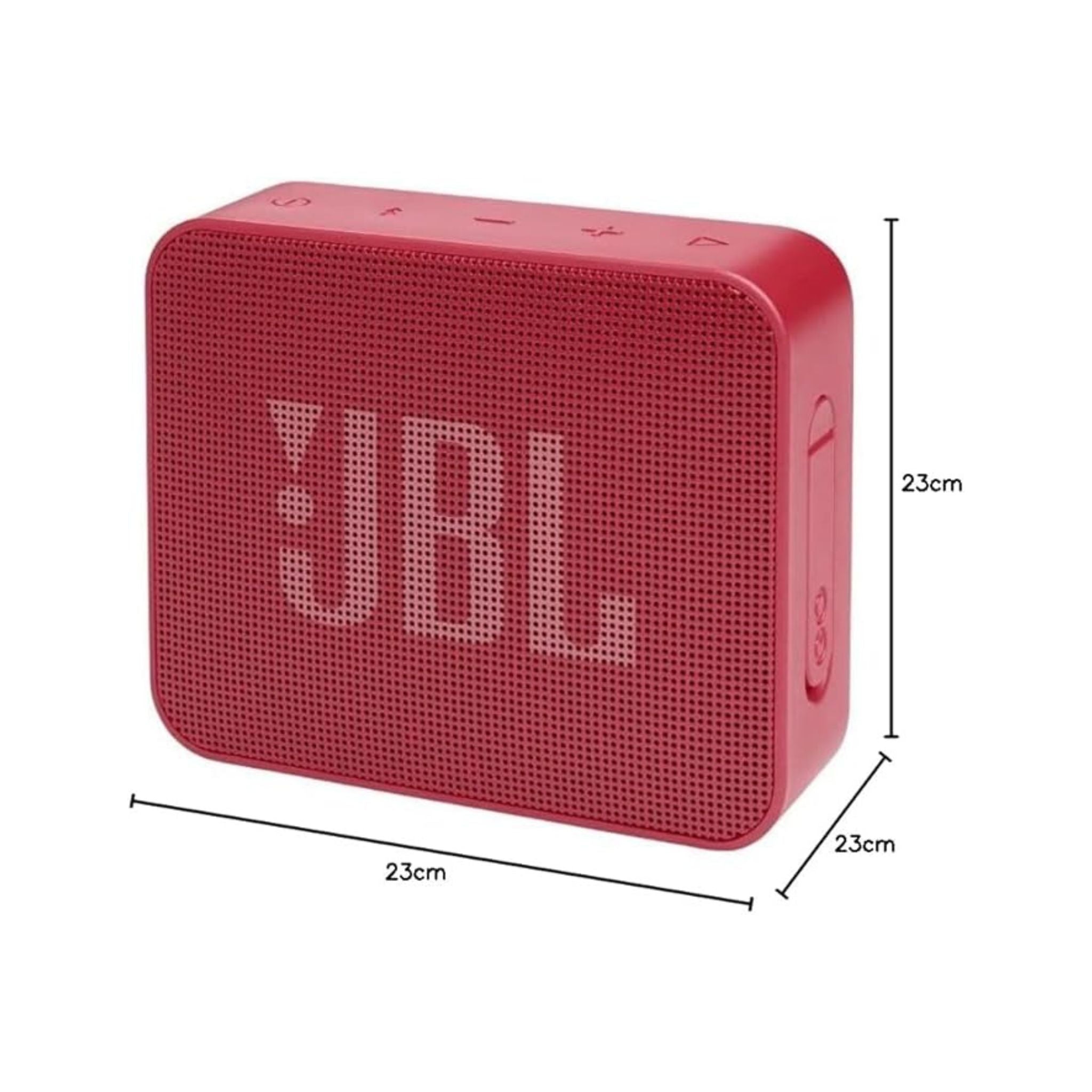 JBL Go Essential Portable Waterproof Speaker, Original JBL Pro Sound, Big Audio and Rich Bass, IPX7 Waterproof, Wireless Streaming, 5 Hours of Battery - Red
