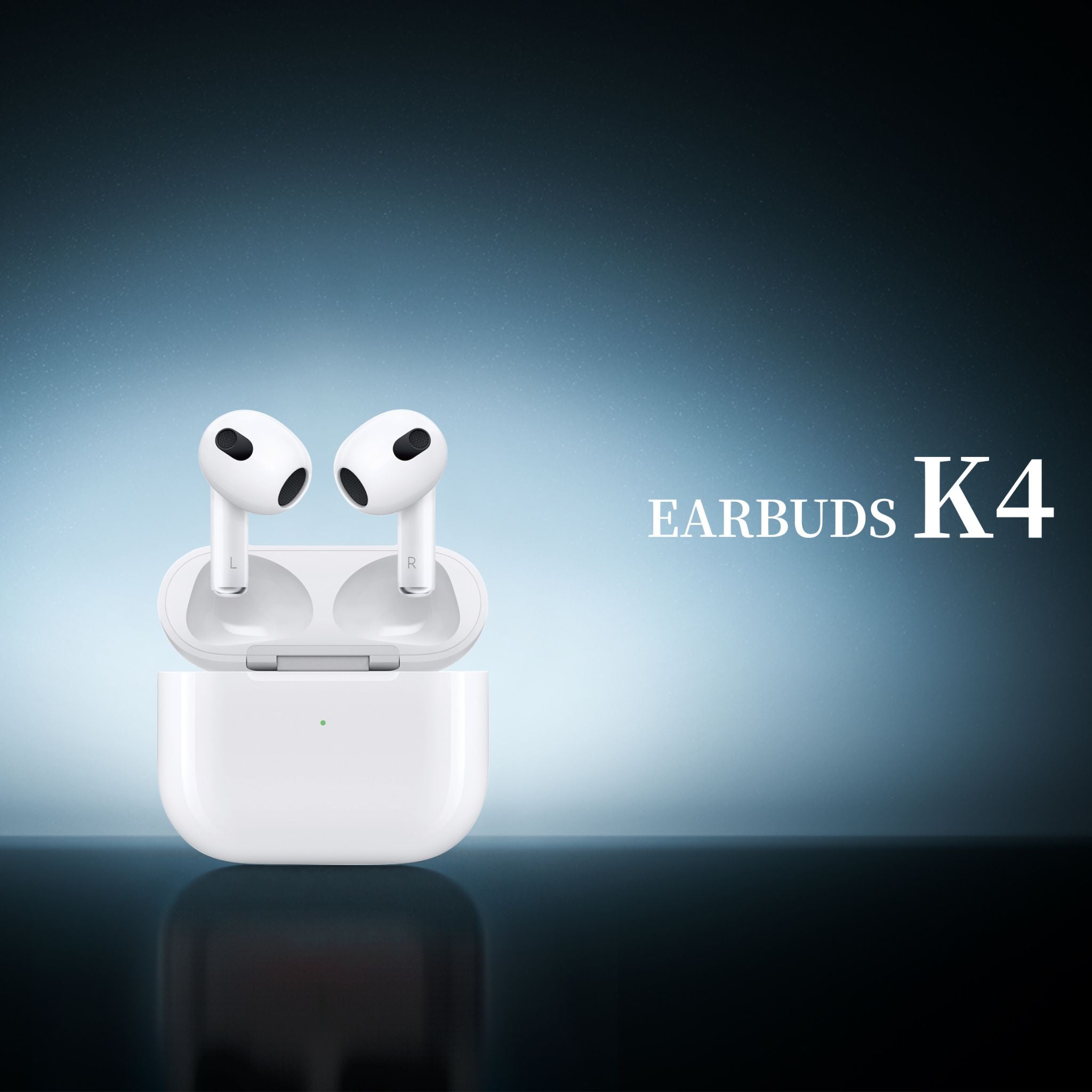 Modio K4 True Wireless Earbuds – White Color, Bluetooth Connectivity, Noise & Echo Cancellation, Enhanced Call Clarity, Ergonomic Comfortable Fit, Hassle-Free Setup, Modern Sleek Design, Wireless Headphones for Music & Call