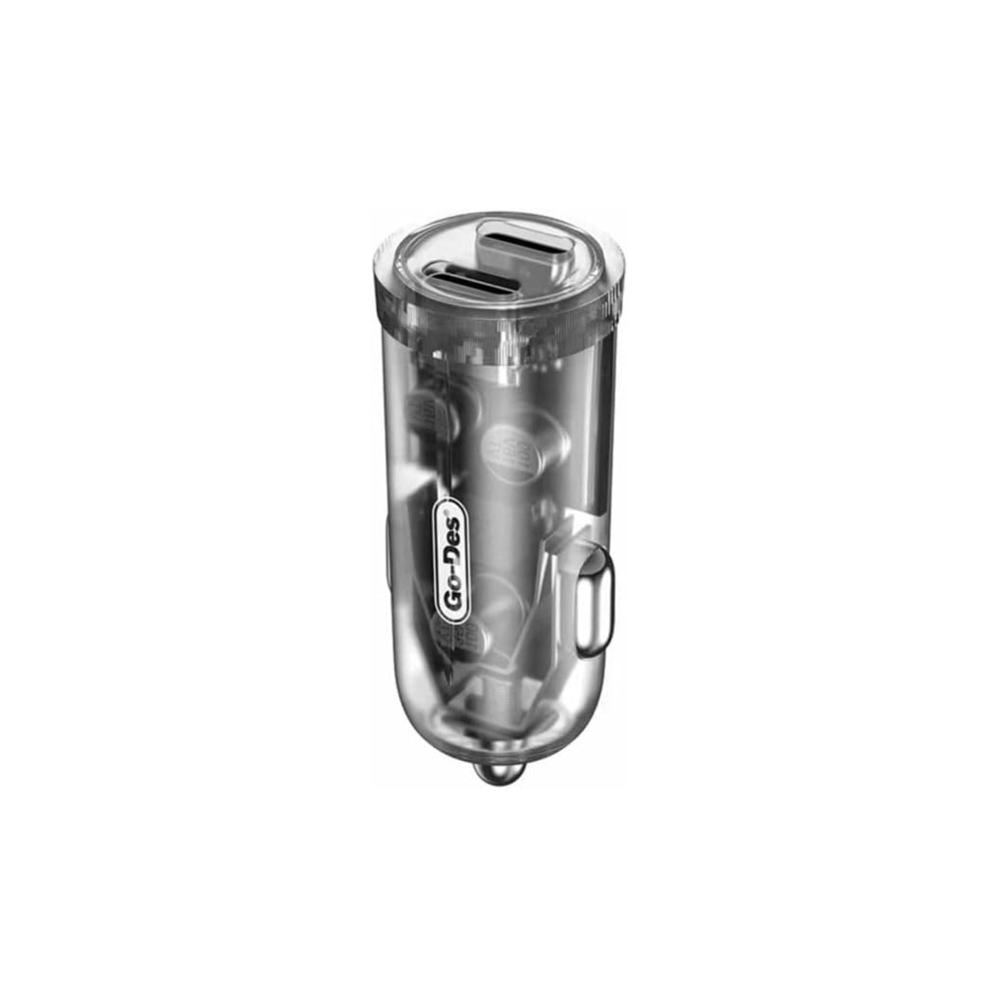 Clear USB device with 'Go-Pick' branding on a white background