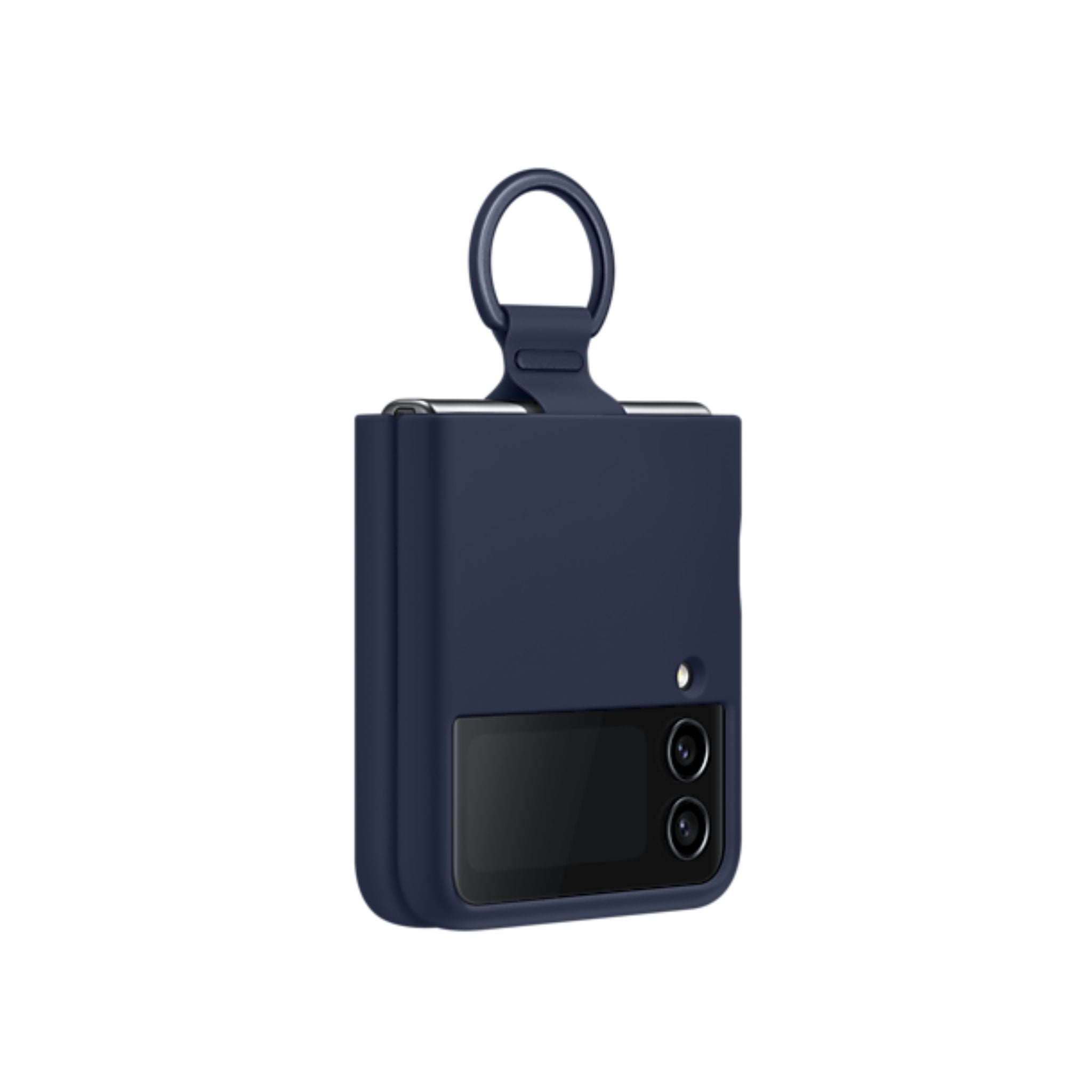 Samsung Galaxy Z Flip4 Silicone Cover With Ring- Navy Blue