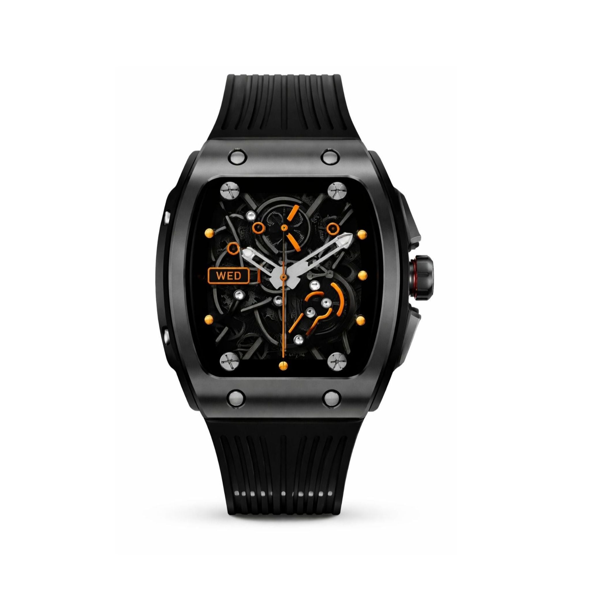 Green Lion GL-SW69 Smart Watch 1.76" HD Display Bluetooth Calling ChatGPT AI Heart Rate BP SpO2 IP68 Water Resistant 380mAh Battery 7-10 Days Android iOS Compatible- Black